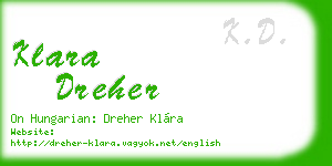 klara dreher business card